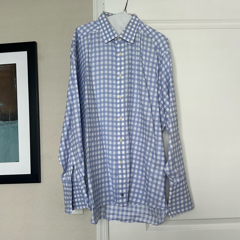 Blue & Sky Dobby Check Men Dress Shit